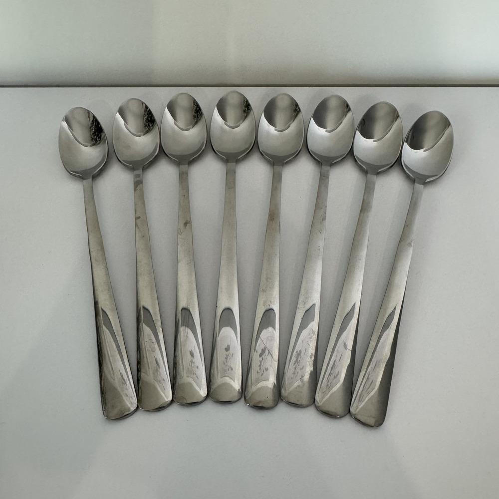 Oneida Nocha 8 Stainless Steel Iced Beverage Spoons - Picture 2 of 5
